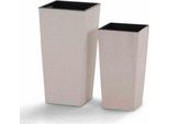 Fioriera Siena Garden Nizza Set Di 2 Bianco
