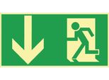 Cartello Di Salvataggio Bgv A8 L297Xw148Mm Uscita Di Emergenza Crossf. / W.Figure Foil