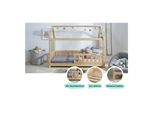 Ticaa Kinderbett Hausbett "Kay"" 80X160 Kiefer Natur"