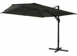 Siena Garden Elio N+ Ombrellone A Sbalzo Antracite/Antracite 300 X 300 Cm Struttura In Alluminio