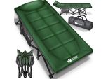 Tillvex® Letto Da Campeggio Verde 190 X 68 X 40 Cm Pieghevole Con Borsa Di Trasporto Fino A 200 Kg | Lettino Da Campeggio Extra Largo | Lettino Da Campeggio Per Carpe Per Esterni E Interni | Letto Pieghevole Per Ospiti Pieghevole Da Giardino Campeggio Pesca Festival Viaggio
