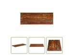 The Living Store Piano D'appoggio 140X50X3,8 Cm Rettangolare In Legno Massiccio Antico