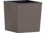 Fioriere Siena Garden Nizza Groove Grigio Effetto Scanalato, 30 X 30,5 Cm