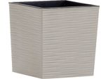 Fioriere Siena Garden Nizza Groove Crema Effetto Scanalato, 25 X 25,5 Cm