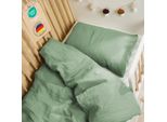 Biancheria Da Letto Per Bambini Laleni 100X135 Cm E 40X60 Cm In Cotone, Mussola In Verde