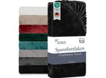Blumtal Lenzuolo Teso Cashmere Touch 90X200 Cm Felpato - Lenzuolo Teso 90X200Cm Invernale - Lenzuolo Teso Felpato 90X200 Microfibra Nero