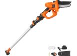 Succebuy 2-In-1 Sega A Batteria E Mini Motosega, Motosega A Batteria 20V 2Ah, 5" SchnittkapazitäT 8 Ft Reach Pole Saw FüR Branch Cutting & Tree Trimming (Batteria E Coprilama Inclusi)"
