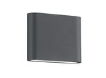 Trio Led Applique Uplight Downlight Thames Antracite, Applique Per Esterni Interni