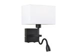 Italux Norte Lampada Da Parete Moderna Nera Opaca WL-1122-2-BL-BM-RC-WH