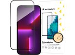 Wozinsky Super Durevole Pieno Schermo Colla Vetro Temperato Con Telaio Caso Amichevole Iphone 14 Pro Nero