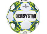 Derbystar Futsal Stratos Light V23, Misura 4, Bianco Giallo Blu
