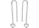 Orecchini Pendenti In Argento 925/ Rodiato 5,6 Cm