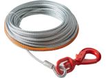 Fune Di Imbracatura Vevor Cavo D'acciaio Da 9,5 Mm X 30,5 M Resistenza Alla Rottura Del Cavo 67,6 Kn Fune Forestale Con Gancio Girevole Fune Di Sollevamento Fune Metallica Fune Di Traino Ideale Per Atv Utv Auto Suv O Grandi Veicoli Fuoristrada