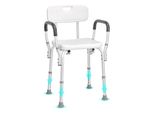 Vevor Sgabello Da Doccia Sedia Da Doccia 390-520 Mm Regolabile In Altezza, Sgabello Da Bagno Sedile Da Bagno 158,8 Kg Capacità Di Carico, Stabile Sgabello Da Doccia Ausilio Da Bagno Maniglione In Lega Di Alluminio, Sedile Da Doccia Bianco