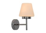 Lampada Da Parete Cromo Vetro Bianco Paralume Rebel 1Xe14 10W Zuma Line