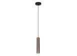 Lampada A Sospensione Moderna Per Soggiorno Cucina Sopra Isola Marrone Tubo Rotondo 1Xgu10 10W Lopus Italux