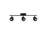 Lampada Da Soffitto A Striscia Nera Tre Faretti Mobili Per Soggiorno Sala Da Pranzo 3Xgu10 10W Lafin Italux