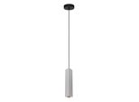 Lampada A Sospensione Moderna Per Soggiorno Cucina Sopra Isola Grigio Alluminio Tubo Quadrato Rigato 1Xgu10 10W Tecno Italux