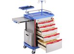 Carrello Da Laboratorio Vevor Carrello Da Laboratorio A 5 Piani, Carrello Medico Mobile In Materiale Pp, Con 4 Ruote Silenziose E 5 Cassetti, Carrello Da Laboratorio Carrello Da Salone Per Laboratorio, Clinica, Ospedale, Salone, Blu