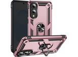 Avizar, Custodia Protettiva Ibrida Per Samsung Galaxy S25 Edge Con Supporto Ad Anello Magnetico, Oro Rosa