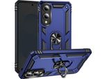 Avizar, Custodia Protettiva Ibrida Per Samsung Galaxy S25 Edge Con Supporto Ad Anello Magnetico, Blu