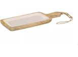 Piatto Da Portata Zeller, Legno Di Mango, 38X15X2,5 Cm, Marrone/Beige