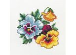 Rto Set Per Punto Croce "Pansies"" H242, Schema Contato, 10X10 Cm"