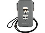 Karl Lagerfeld Torebka Klhcp12Lophkcg6,7 Sari/Grigio Custodia Rigida Saffiano Ikonik Karl&Choupette Head Head