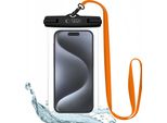 Tech-Protect Uwc7 Custodia Impermeabile Universale Da 6,9 Pollici Nero/Arancio