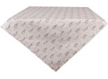Tovaglia Clayre & Eef 100X100 Cm Beige Grigio Cotone Coniglio