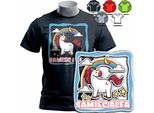 Modelli Di Magliette Da Uomo Da Scegliere - Maschio Alpha Unicorn Rainbow Horse - S