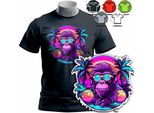 Maglietta Uomo Choice Patterns - Scimmia Gorilla Banana Wave - Xl