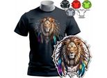 Modelli Di Magliette Da Uomo Da Scegliere - Zodiaco Leone Simbolo Safari Lion- Xxl