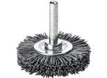 Spazzola Rotonda D.50Mm Albero 6Mm Setole Abrasive Sic K.320 10Mm 15000Min-¹ Lessmann