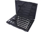 Ks Tools Gear+ Set Di Chiavi A Doppio Anello, 10 Pz.8X9-17X19, Con Adattatore, 503.4560