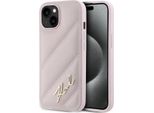 Karl Lagerfeld Klhcp15Spqdsmgp Custodia Rigida Per Iphone 15 / 14 / 13 6.1 RóżOwy/Pink Diagonal Quilted Script