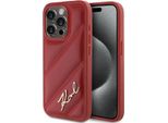 Karl Lagerfeld Klhcp15Xpqdsmgr Iphone 15 Pro Max 6.7 Czerwony/Rosso Custodia Rigida Diagonale Quilted Script
