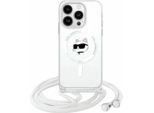 Karl Lagerfeld Klhmp16Shcchnt Custodia Rigida Per Iphone 16 6.1 Trasparente Iml Choupette Testa E Cavo Magsafe