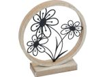 Fiori In Metallo Decorazione Da Tavolo Anello In Legno Decorazione A Molla Aspetto Naturale H19Cm