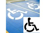 Inf Stencil Riutilizzabile Con Simbolo Di Sedia A Rotelle Per Parcheggio Accessibile