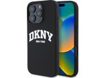 Dkny Dkhmp16Lsnyach Iphone 16 Pro6.3 Czarny/Nero Custodia Rigida In Silicone Bianco Logo Stampato Magsafe
