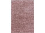 160X230 Cm Tappeto A Pezzi Sydney Shaggy 3000 Rosa