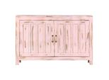 Vidaxl Credenza Rosa Chiaro 110X35X70 Cm Legno Massiccio Mango