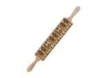 Carrello Porta Torte Inciso Goody Woody 46 Cm In Legno Di Faggio Stile Scandinavo