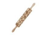 Saliera Goody Woody Con Incisione 46 Cm In Legno Di Faggio Con Motivo Di Rose Selvatiche