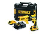 Dewalt DCF620D2K-QW Akku-Schnellbauschrauber-Set 18V /2 0Ah (Bl) BüRstenloser Motor Inkl. 2X G-Akku (18 Volt /2 Ah) + SchnellladegeräT Im Tstak Box Ii Mit Led-Licht Und GüRtelclip)