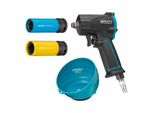 Hazet Schlagschrauber-Satz 9012M/4∙ LöSemoment Maximal: 1100 Nm Vierkant Massiv 12,5 Mm (1/2") Jumbo Hammer-Schlagwerk)"