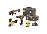 Dewalt DCK329P2T-QW Akku-Schlagbohrschrauber-Set 18V /5 Ah (Bl) DCD796 / DCG405 / DCS335 / DCB184 In Tstak Boxen Ii + Vi + Vii + Viii Inkl .2X G-Akku (18 Volt /5 Ah) + SchnellladegeräT)