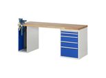Rau Werkbank Modell 7511 Mit 5 Schubladen Und Schrank Bxtxh 2000X700X840Mm (03-7511A2-207B4S.11)