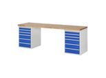 Rau Werkbank Modell 7515 Mit 12 Schubladen Bxtxh 2500X700X840Mm (03-7515A3-257B4S.11)